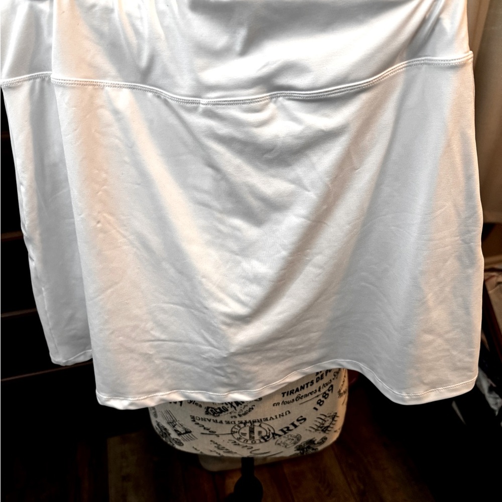 White tennis skirt